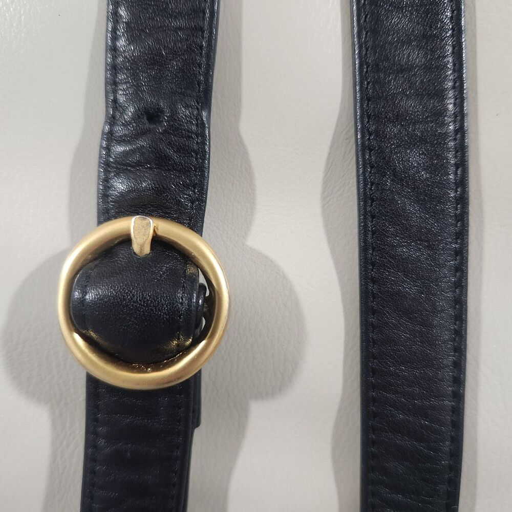Vintage Fred Hayman Beverly Hills Black Leather Crossbody Shoulder Bag H Logo - Picture 6 of 16